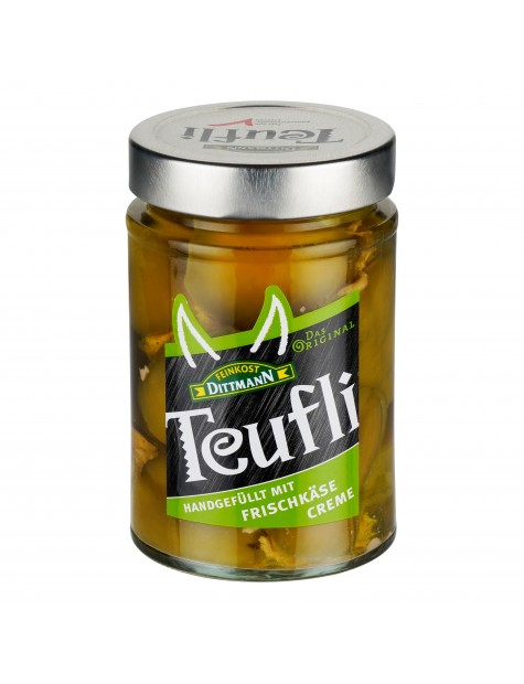 Teufli zelené feferony plněné sýrem 